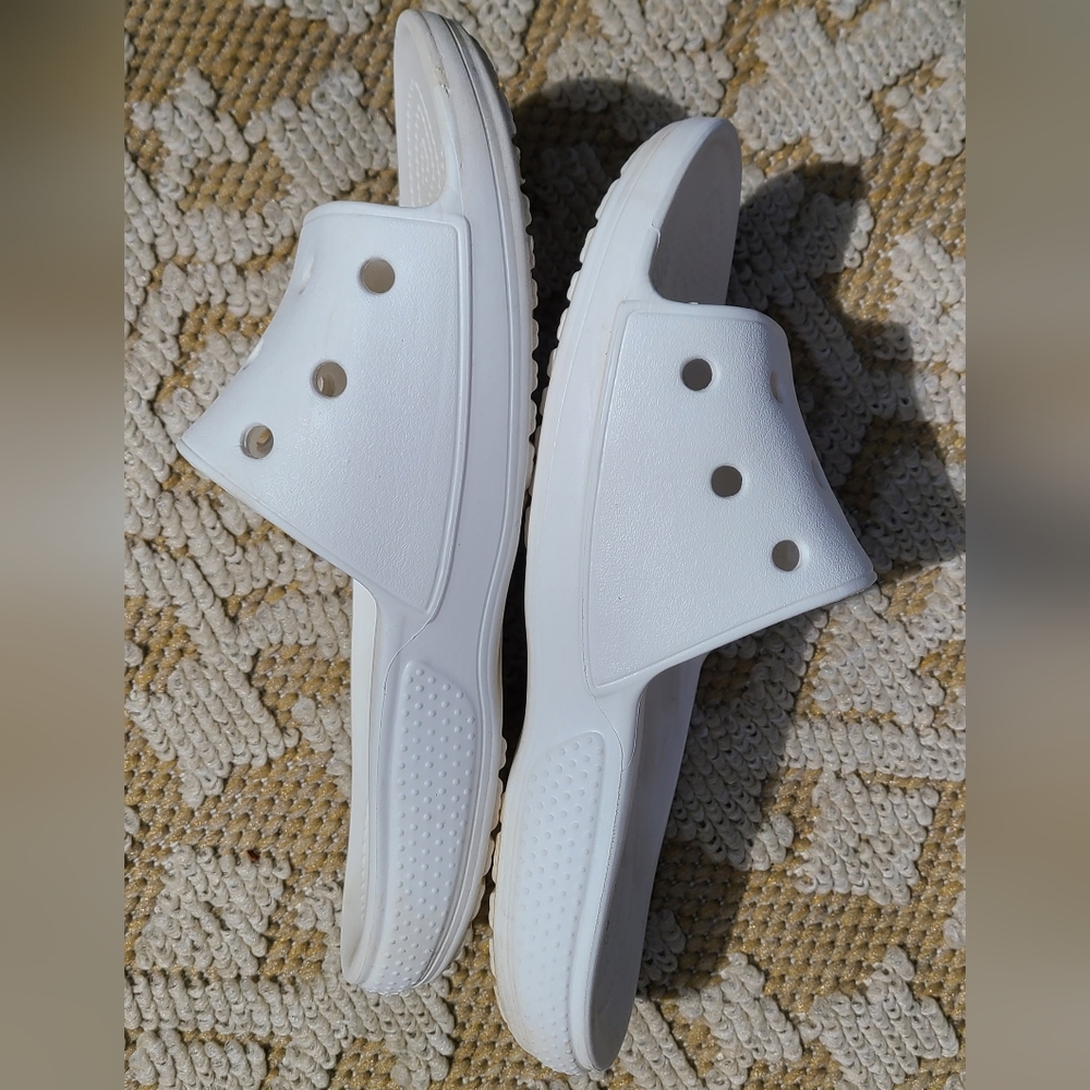 Crocs‎ Classic Slide Sandals womens size 7 White slides summer pool beach - Picture 2 of 11